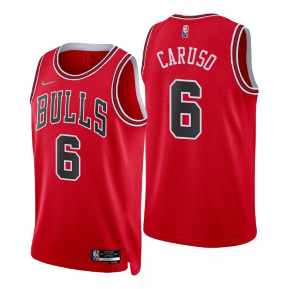 Men's Chicago Bulls Alex Caruso #6 Red 2021 Swingman Jersey - Icon Edition-Pro Kit Vault | Brand New 26/27 Sports Jerseys